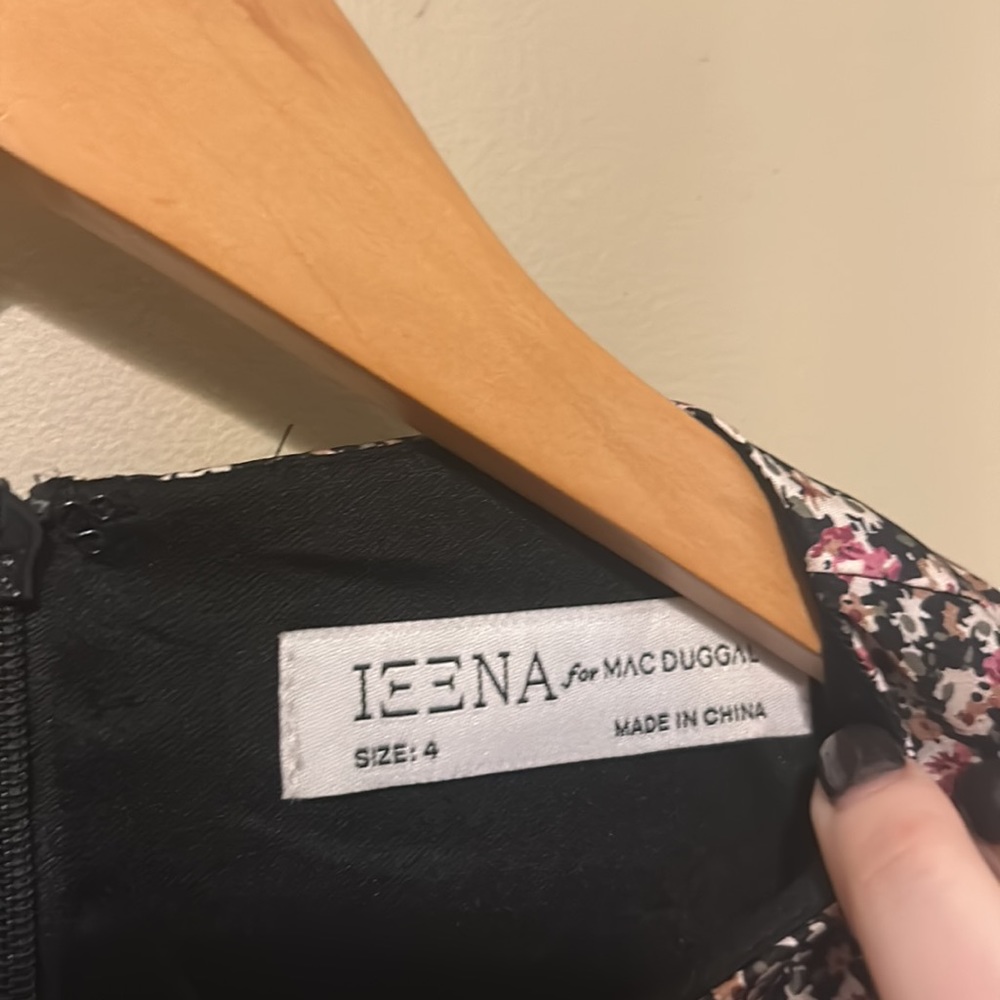 NWT Ieena by Mac Duggal Floral Long Sleeve Cocktail Dress - Picture 6 of 8